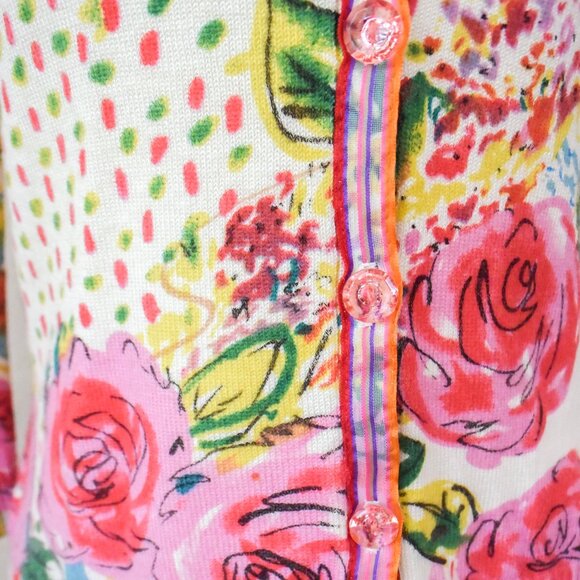 *Anthropologie* HWR - Floral Rosebud Parisian Cardigan - size XS - GORGEOUS! - Picture 3 of 6